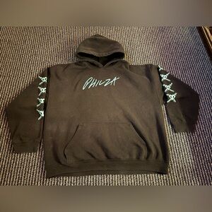 Mens XL Philza Minecraft Gamer Hoodie Sweatshirt Black Pullover Youtuber Merch